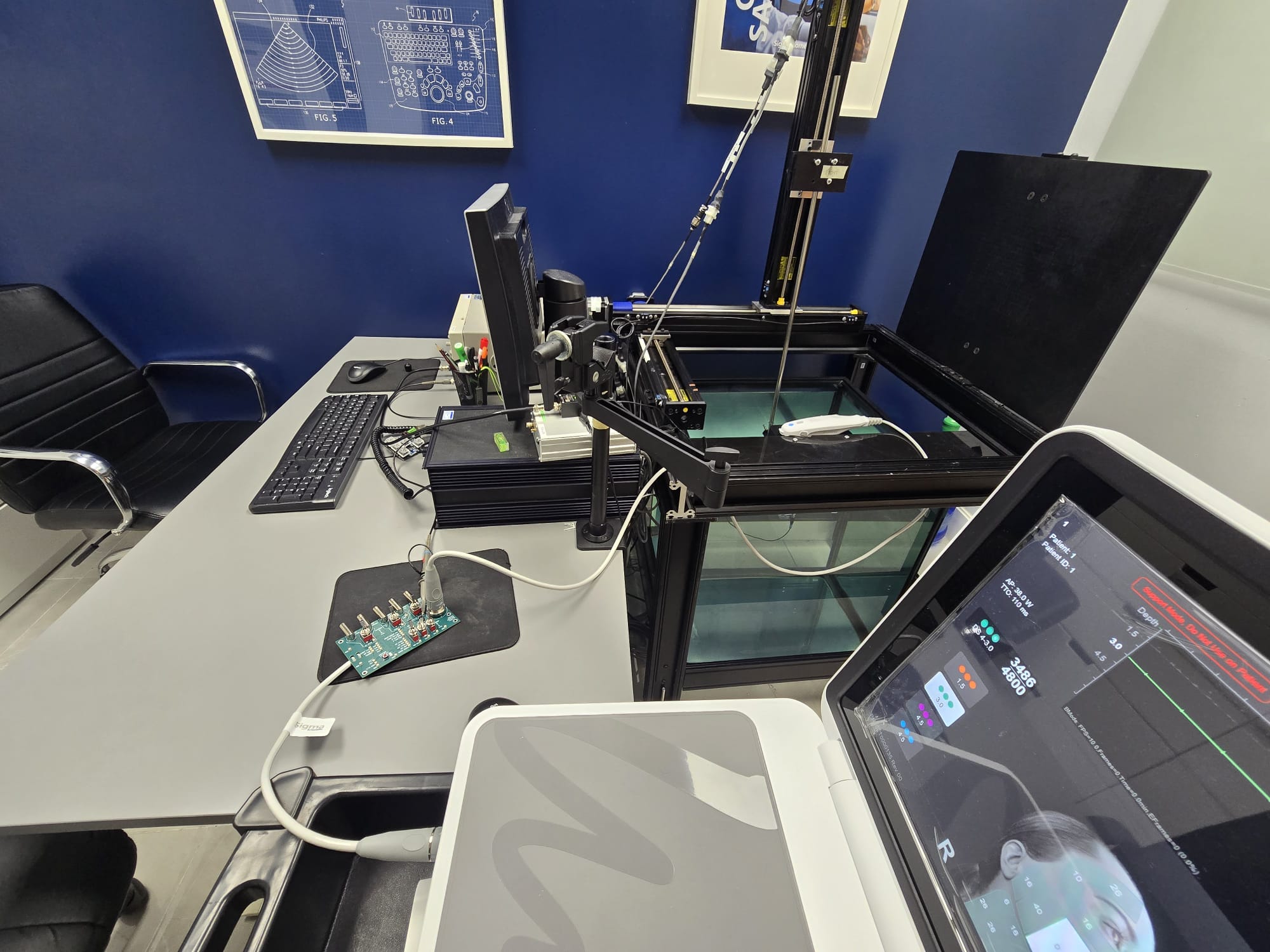 Electronics lab with 3D printer